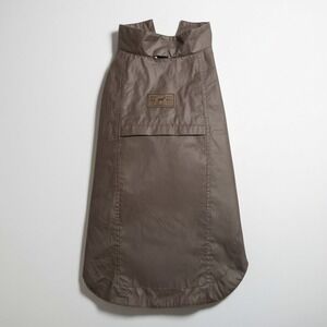 Fab Dog Waxed Cotton Dog Coat Large Brown Fleece Lined Water Resistant Jacket